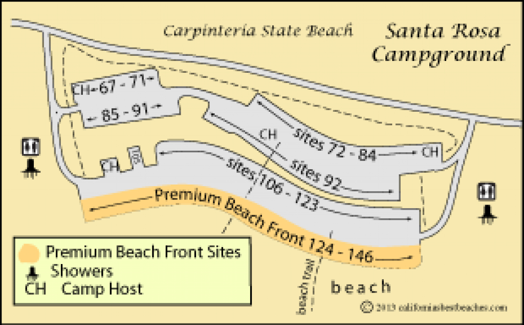 Carpinteria State Beach Camping - Mobile with Carpinteria State Beach Campground Map