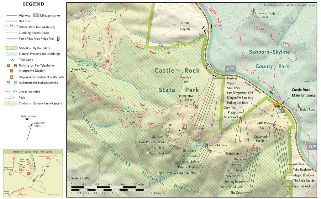 Castle Rock State Park - Maplets for Castle Rock State Park Map