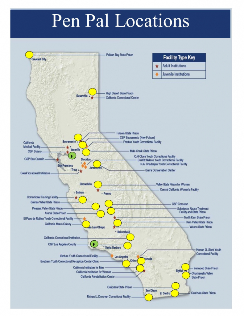 Cdcr Prison Map Printable Maps Locations California River Map Map regarding California State Prisons Map