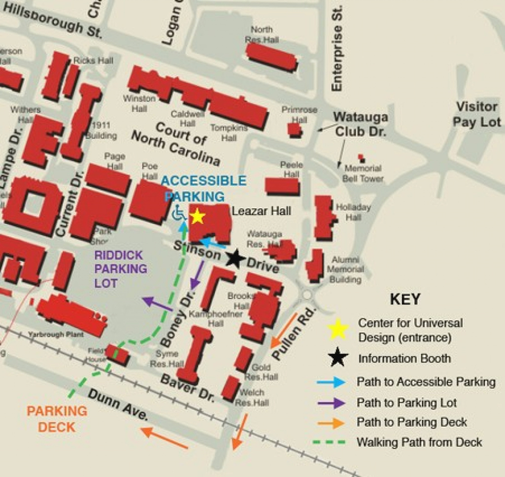 Center For Universal Design Ncsu - About The Center - Visit Us with Nc State Football Parking Map