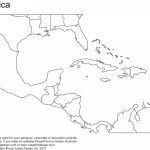 Central America Printable Outline Map, No Names, Royalty Free | Cc For Blackline Maps Of The United States
