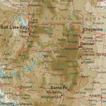 Central Rocky Mountain States Topo Map Pertaining To Us Map Rocky Mountain States