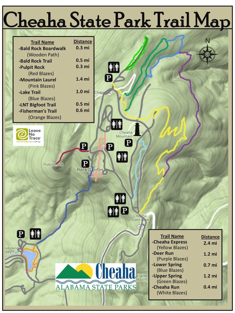 Cheaha State Park - Maplets with regard to Cheaha State Park Trail Map