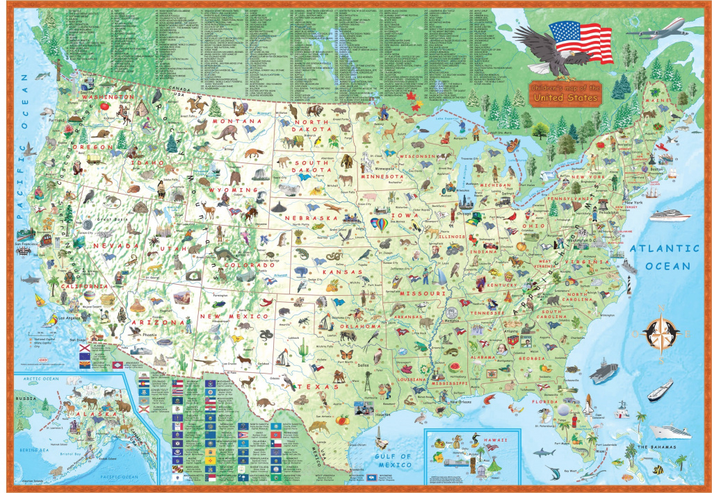Children&amp;#039;s Map Of The United States - Maps inside United States Product Map