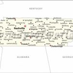 Cities In Tennessee, Tennessee Cities Map Intended For State Map Of Tennessee Showing Cities