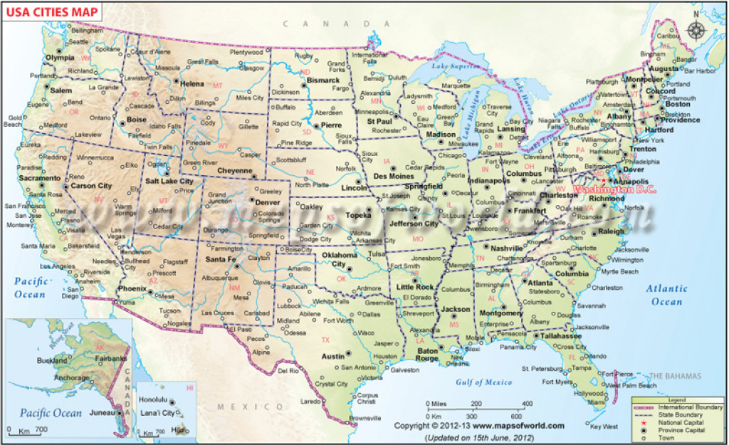 Cities In Usa, Cities Map Of Usa, Us Cities List inside Usa Map With States And Cities Hd
