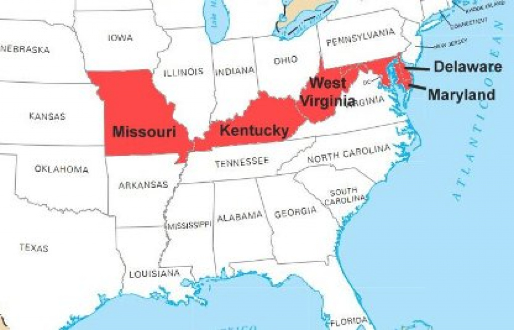Civil War: Border States - Brothers At War with Outline Map The States Choose Sides