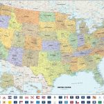 Classic Usa Wall Map With State Flags Regarding State Wall Maps