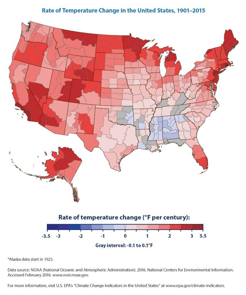 Climate Change Indicators: U.s. And Global Temperature | Climate for Weather Heat Map United States
