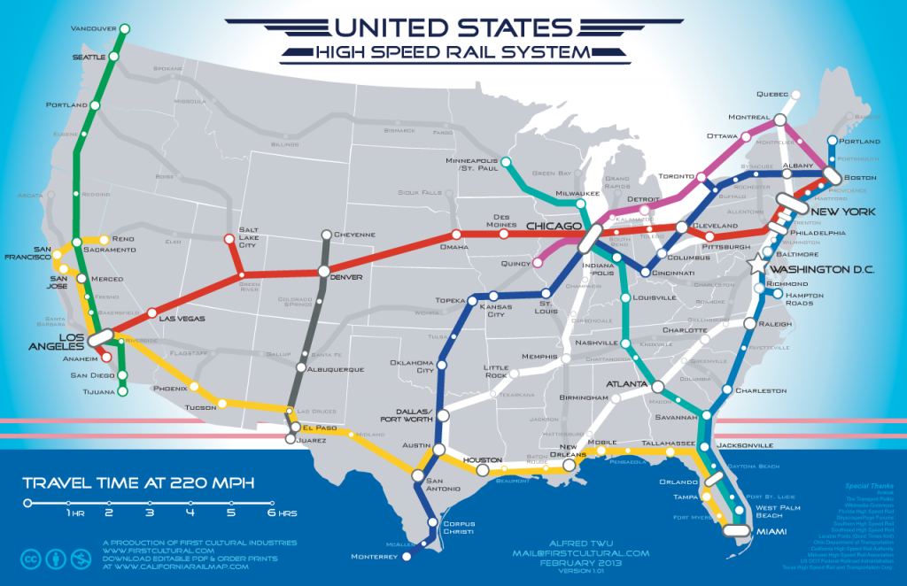 Coast-To-Coast High Speed Rail Map: Fantasy To Reality? | Michigan Radio in United States Train Map