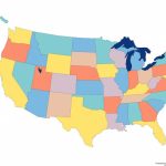Color Coded Map Showing 50 States Of The Usa And Political With Us Map Color States