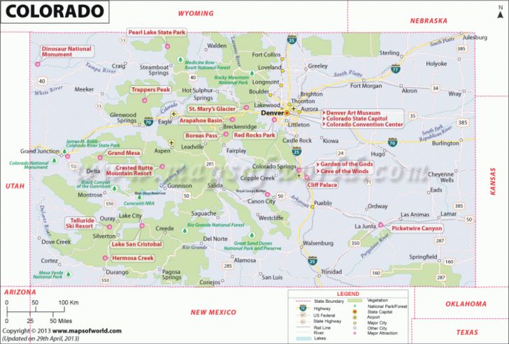 Colorado Map, Map Of Colorado Usa, Co Map In Colorado State Map With ...