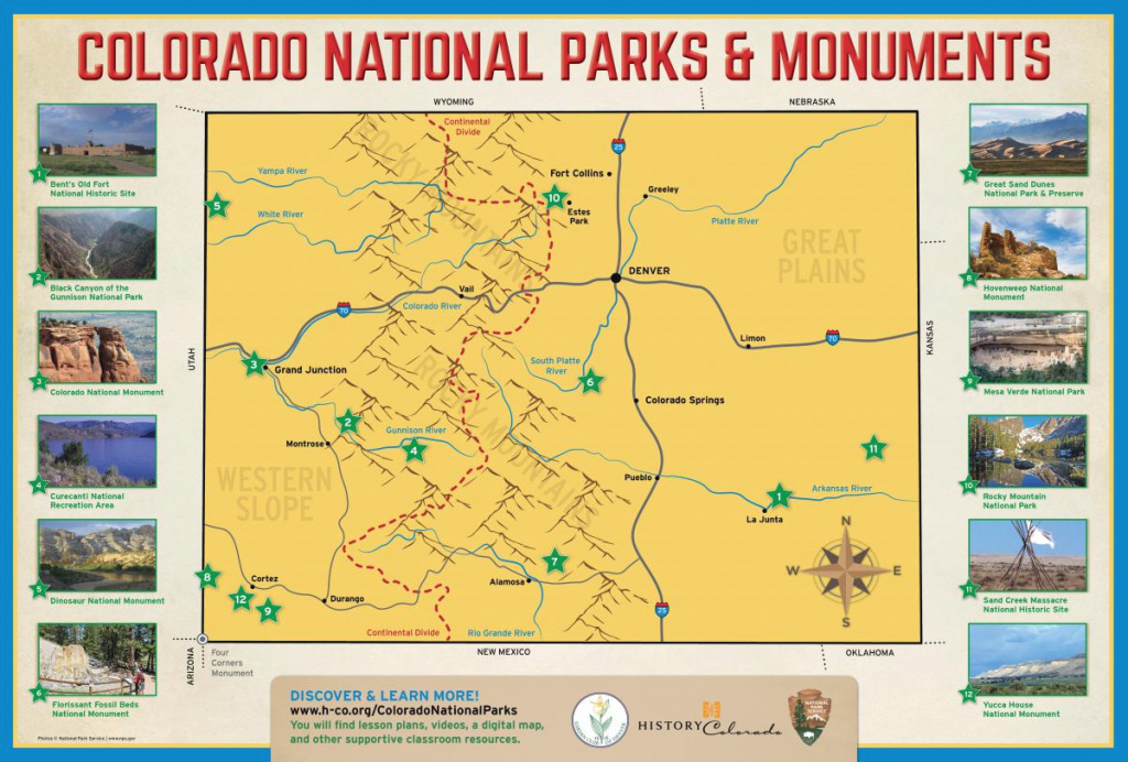 Colorado National Parks And Monuments | History Colorado pertaining to Colorado State Parks Map