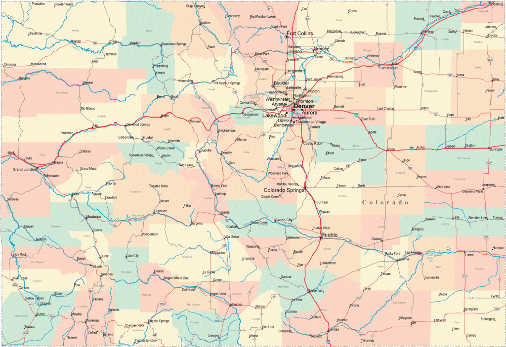 Colorado Road Map - Co Road Map - Colorado Highway Map with Colorado State Driving Map