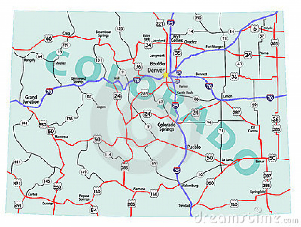 Colorado State Interstate Map regarding Colorado State Driving Map