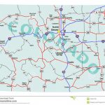 Colorado State Interstate Map Stock Vector   Illustration Of Pueblo Regarding Colorado State Driving Map