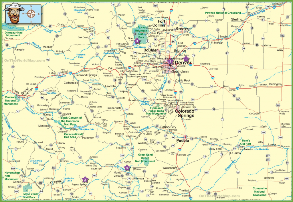 Colorado State Mapcounty Printable 2017 Colorado Map With Cities with Colorado State Map With Counties And Cities