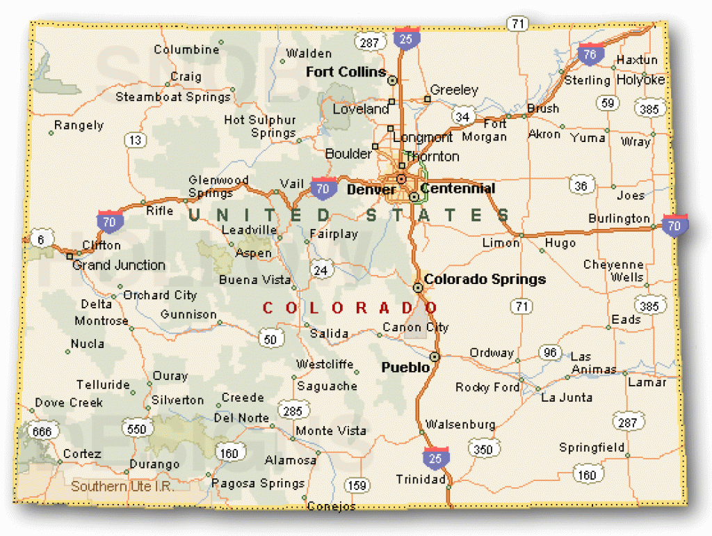 Colorado State Maps With Cities And Travel Information | Download in Colorado State Map With Counties And Cities