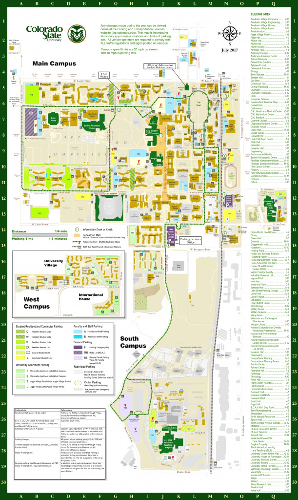 Colorado State University Parking Services in Colorado State Campus Map