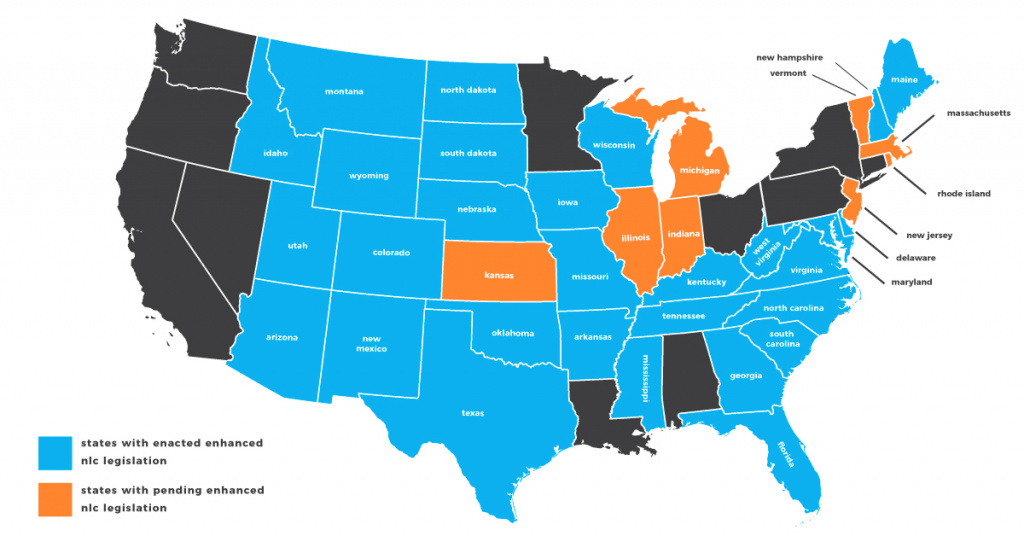 Compact State License Changes: For Travel Nurses | Next Travel Nursing throughout Compact State Nursing Map