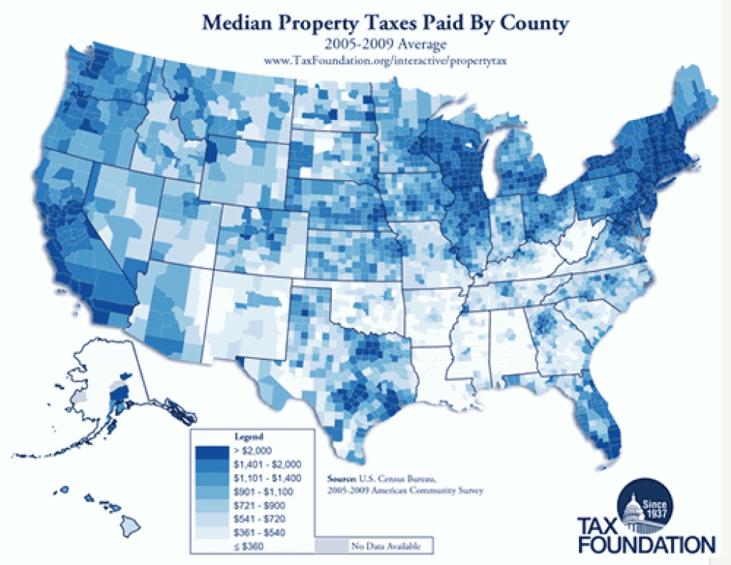 Compare Sales, Income, And Property Taxesstate – Us Map 2011 throughout Us State Tax Map