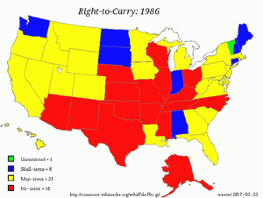 Concealed Carry In The United States - Wikipedia throughout States That Allow Open Carry Map