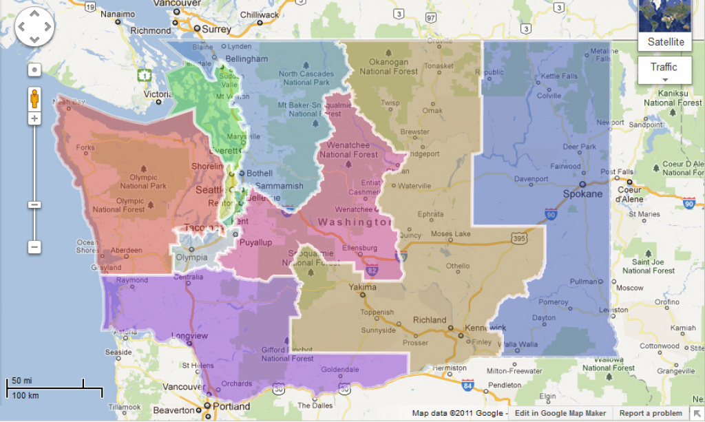Congressional District Map Washington State – Bnhspine regarding Washington State House Of Representatives District Map
