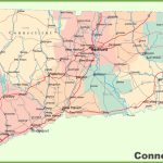 Connecticut Road Map With Cities And Towns Intended For State Of Ct Map With Towns