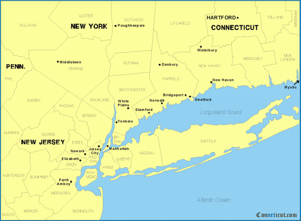 Conneticut - Connecticut Online Tourism Travel with Map Of Tri State Area Ny Nj Ct