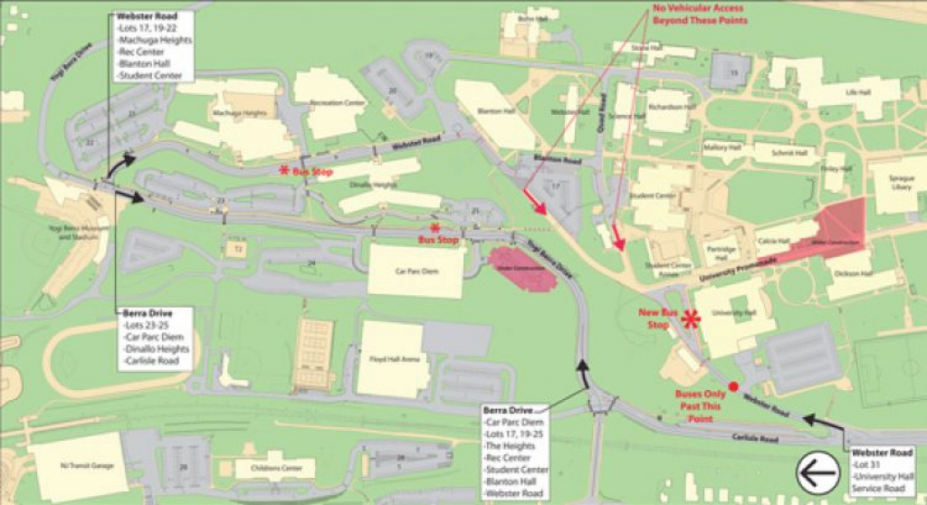 Construction Update For Week Of September 17 – University Facilities within Montclair State University Campus Map