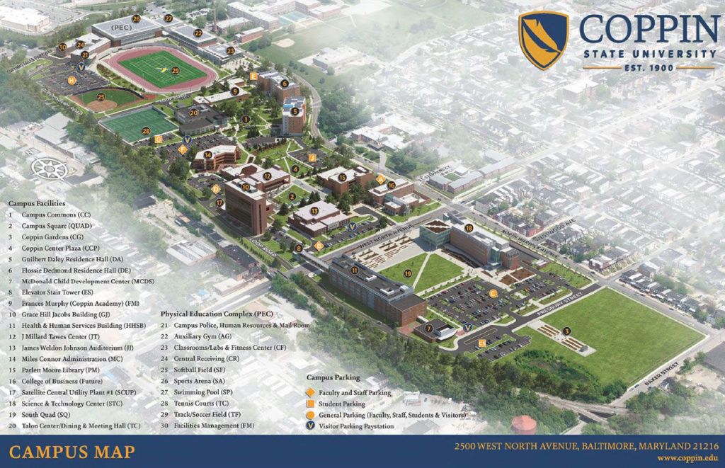 Coppin State University Campus Map | Hbcus- Midatlantic, Ohio, West inside Delaware State University Campus Map