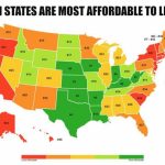 Cost Of Livingstate With Visuals Throughout Cost Of Living By State Map