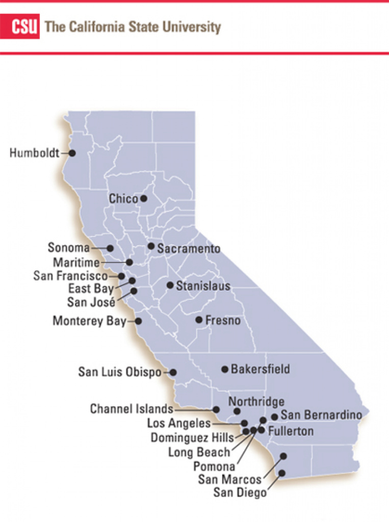 Csu Campus Map Web Photo Gallery California State Universities Map with California State University Map
