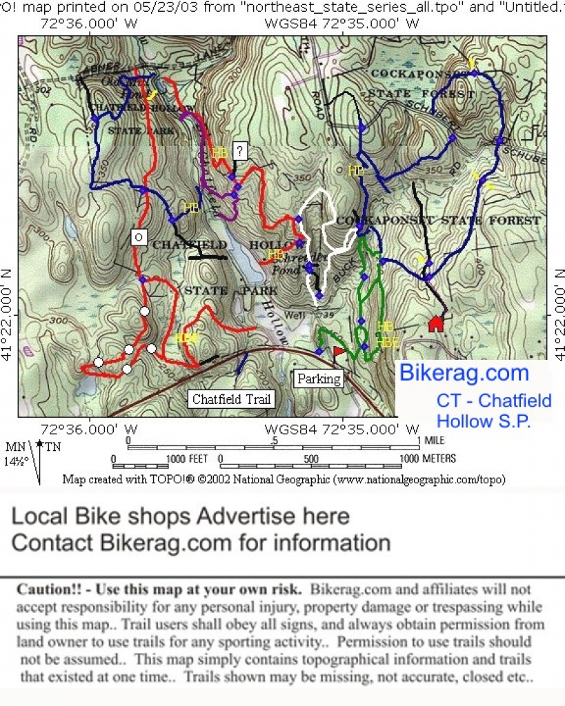 Ct - Chatfield Hollow Trail Review within Chatfield Hollow State Park Trail Map