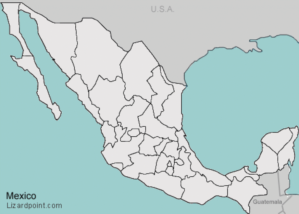 Customize A Geography Quiz - Mexico States | Lizard Point in Mexico States Map Quiz