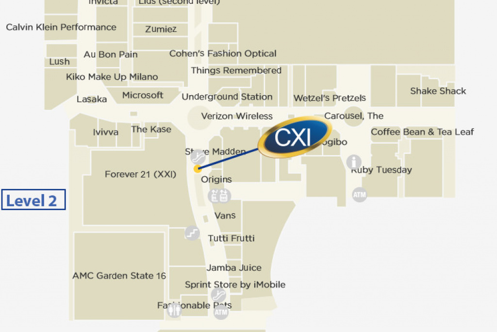 Cxi • New Jersey&amp;#039;s Currency Exchange • Westfield Garden State Plaza inside Garden State Plaza Store Map