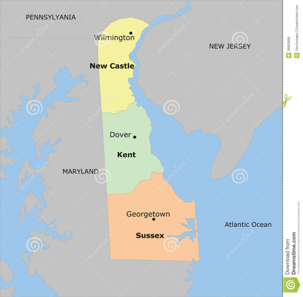 Delaware County Map Counties Seats Neighboring States Each throughout Map Of Delaware And Surrounding States