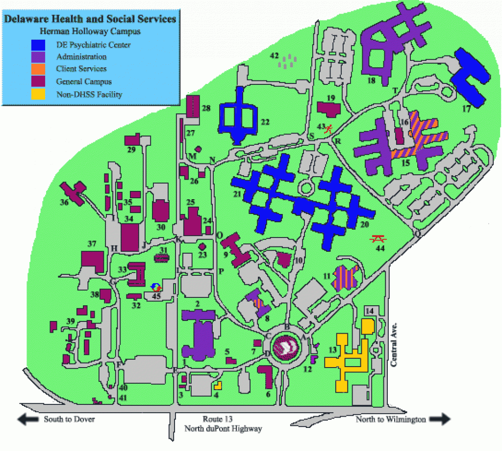 Delaware Health And Social Services&amp;#039; Herman M. Holloway, Sr. Campus with regard to Delaware State University Campus Map