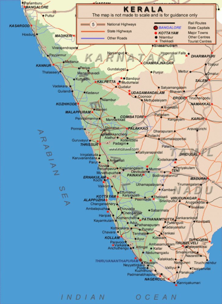 Political Map Of Kerala State