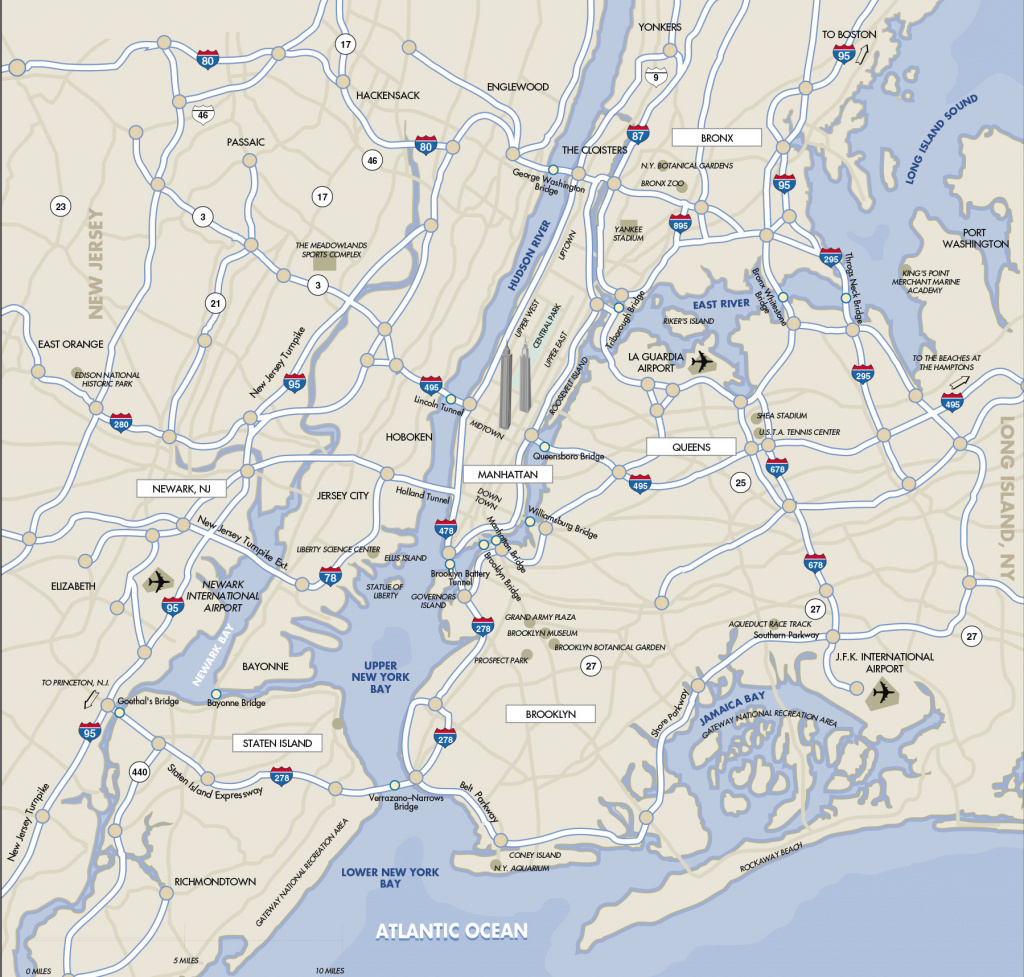 Detailed Highways Map Of New York With Airports. New York Detailed throughout New York State Airports Map