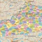 Detailed Political Map Of Kentucky   Ezilon Maps Within Map Of Kentucky And Surrounding States