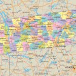 Detailed Political Map Of Tennessee   Ezilon Maps Throughout Tennessee Alabama State Line Map