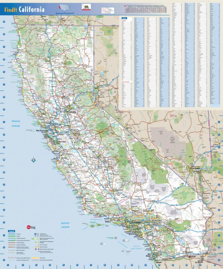 Detailed Road Map Of California Road Map California Highway Map Pdf ...