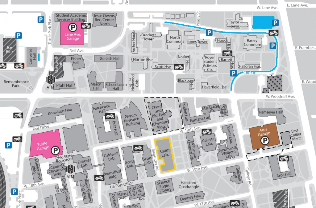 Directions And Parking regarding Ohio State Parking Map
