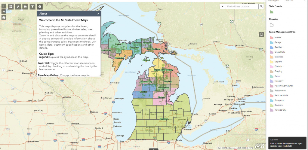 Dnr - Interactive Map Helps People Learn About Coming State Forest Plans in Michigan State Forest Map