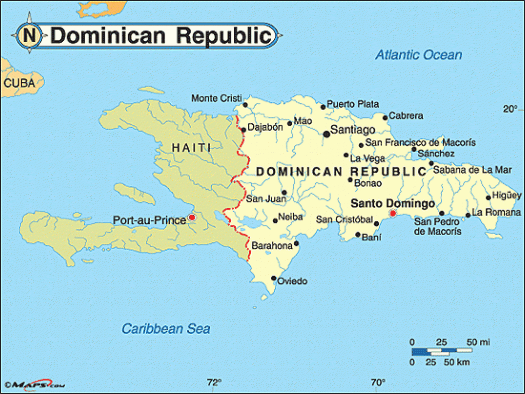 Dominican Republic - Spiritans : The Congregation Of The Holy with regard to Dominican Republic Map United States