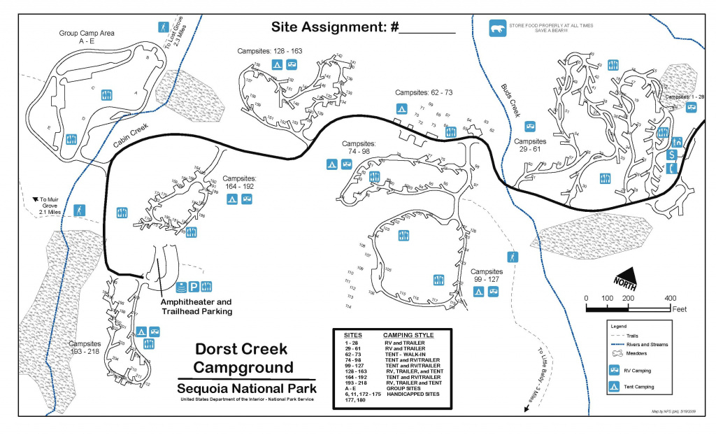 Dorst Creek Campground - Sequoia &amp;amp; Kings Canyon National Parks (U.s. within Oak Mountain State Park Campground Map