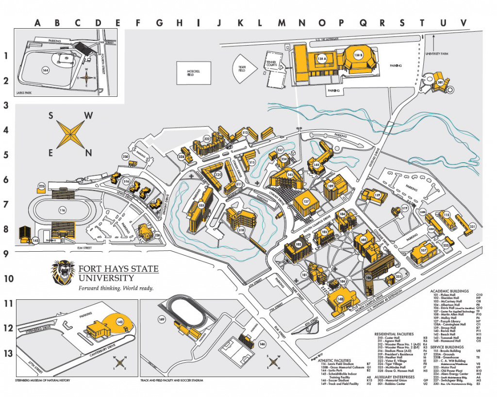 Download Fhsu Campus Map Pdf - Fhsu throughout Central State University Campus Map