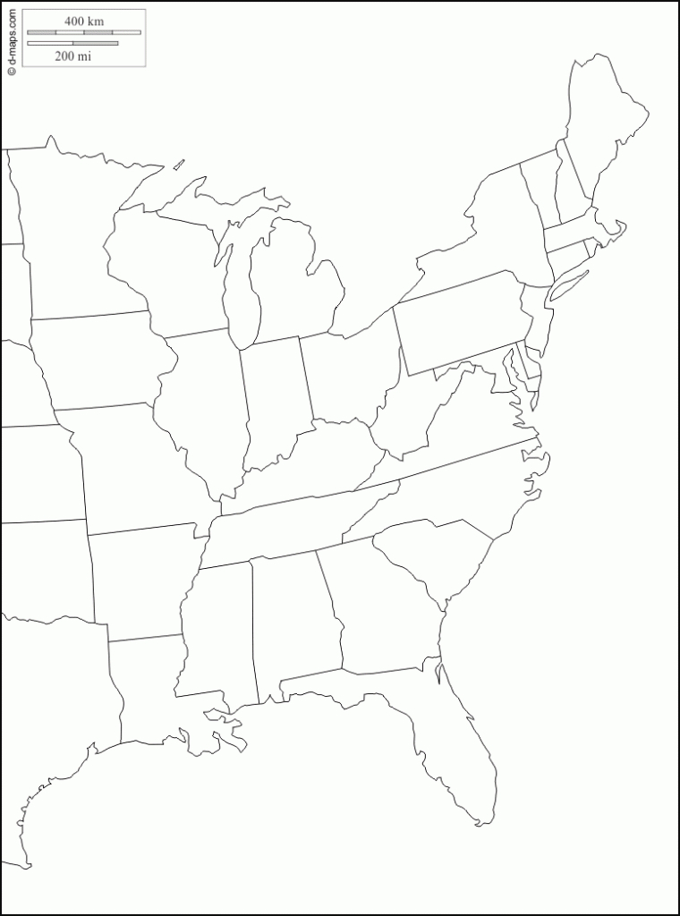 East Coast Of The United States Free Map, Free Blank Map, Free intended for Blank Map Of East Coast States