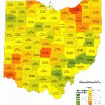 Editable Ohio County Populations Map   Illustrator / Pdf | Digital With State Of Ohio County Map Pdf